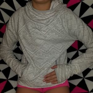 Juniors cowl neck hoodie